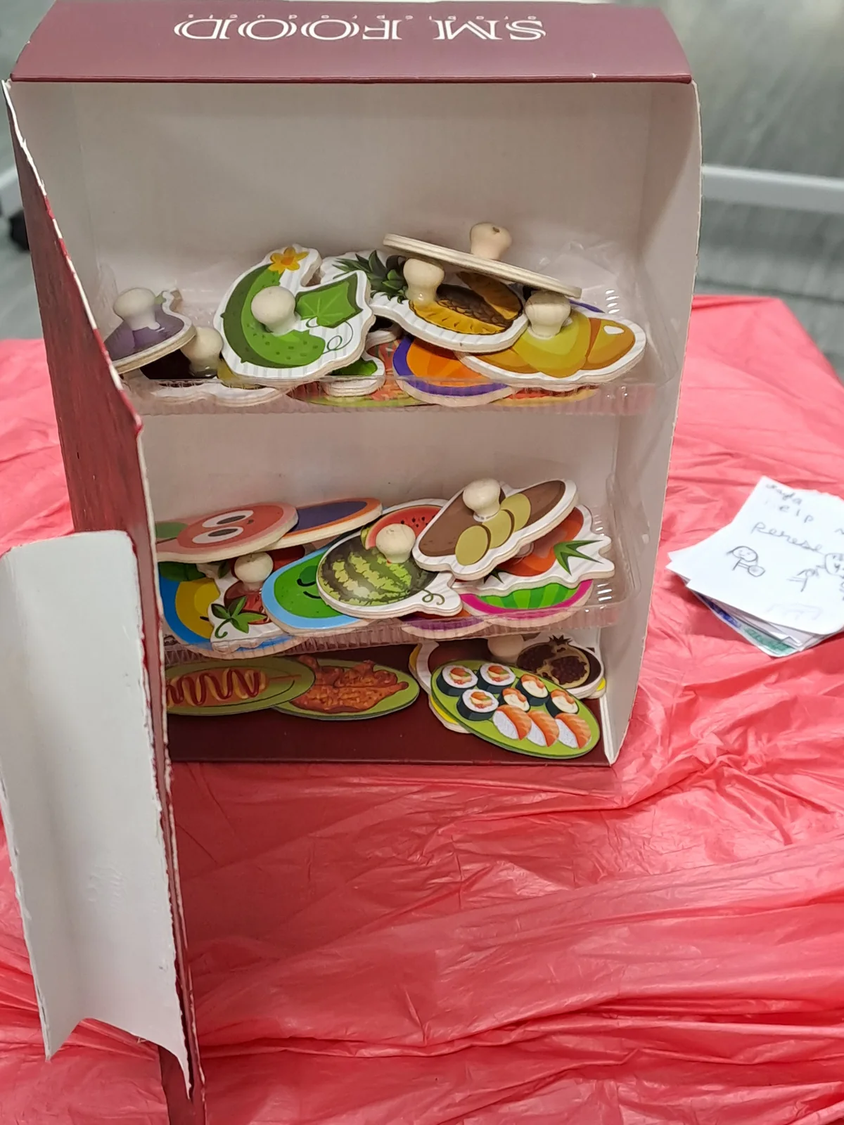 Food and toys laid out for the Eid market